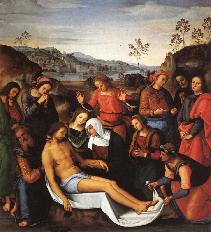 PERUGINO, Pietro The Lamentation over the Dead Christ France oil painting art